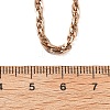 3MM 304 Stainless Steel Rope Chain Necklaces for Women NJEW-B131-07RG-5