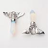 Brass Opalite Pendants G-O160-04I-1