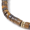 Natural Tiger Eye Braided Bead Bracelets BJEW-JB11114-03-3