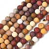 Frosted Round Natural Mookaite Beads Strands G-N0166-65-6mm-5
