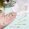 12Pcs 12 Styles Brass Chain Extender KK-ME0004-24-3