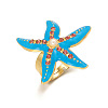 Alloy Enamel & Rhinestone Finger Rings WG0A593-02-3