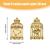 DICOSMETIC 60Pcs 3 Colors Tibetan Style Alloy Pendants TIBEP-DC0001-15-2