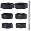 6Pcs 6 Styles Cowhide Leather Loop Keepers FIND-CL0001-61-7