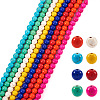 Kissitty 8 Strands 8 Colors Synthetic Turquoise Beads Strands TURQ-KS0001-02-2