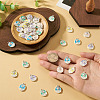50Pcs 5 Colors Alloy Pendants ENAM-TA0003-93P-6