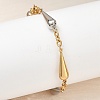 Two Tone 304 Stainless Steel Link Bracelets for Women BJEW-A169-02GP-3