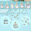 20Pcs Brass Cubic Zirconia Charms ZIRC-YW0001-12-4