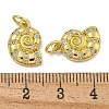 Rack Plating Brass Micro Pave Cubic Zirconia Pendants KK-I718-27G-01-3