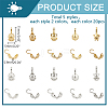 200Pcs 10 Styles Brass Bead Tips FIND-PH0020-84-2