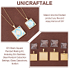 Unicraftale DIY Blank Square Pendant Making Kit DIY-UN0005-44-5