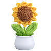 1Pc Sunflower Yarn & PVC Display Decoration DJEW-SC0001-19-1
