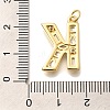 Brass Micro Pave Clear Cubic Zirconia Pendants KK-G521-01G-K-3