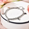 Punk Style 304 Stainless Steel Column Link Charm Bracelets for Women BJEW-C089-14P-3