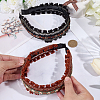 2Pcs 2 Colors Floral Hair Bands Embellishments for Women OHAR-CY0001-19A-3
