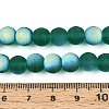 Frosted Transparent Glass Beads Strands GLAA-T032-T8mm-MBB21-4