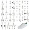 40Pcs 20 Styles Alloy with CCB Plastic Shoe Charms HJEW-ME00108-1