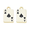 Playing Cards Alloy Enamel Pendants FIND-D044-27G-01-1