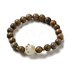 Wood Bead Bracelets BJEW-B080-32-1