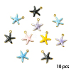 10Pcs 304 Stainless Steel Enamel Charms STAS-YW0003-43B-1