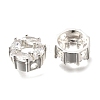 Brass Micro Pave Cubic Zirconia Beads KK-F913-02P-01-2