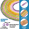 16 Strand 16 Color Transparent Electroplate Glass Beads Strands EGLA-TA0001-23-4