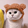 2Pcs 2 Styles Cute Cotton Warm Rabbit & Bear Hat AJEW-GL0002-57-7