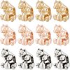 30Pcs 3 Colors Rack Plating Alloy European Beads MPDL-FH0001-09-1