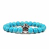 Synthetic Turquoise Stretch Bracelets TY1560-2-1