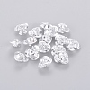 Silver Tone Tiny Aluminum Rose Flower Metal Spacer Beads for Jewelry Making Craft DIY X-AF12mm001Y-1