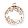 Zinc Alloy Open Back Bezel Pendants X-PALLOY-E577-26KCG-2