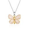 Butterfly Resin Pendant Necklaces PW-WG40B23-01-1