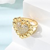 Brass Micro Pave Cubic Zirconia Cuff Open Rings for Women RJEW-F216-01B-G-4