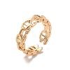 Brass Micro Pave Open Cuff Rings RJEW-R146-12A-G-1