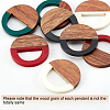 DIY Walnut Wooden Dangle Earring Making Kits DIY-OC0006-69-4