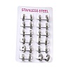 304 Stainless Steel Hoop Earrings EJEW-L302-03A-P-4