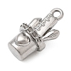 304 Stainless Steel Pendant Rhinestone Settings STAS-B167-05P-2