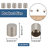 50Pcs 201 Stainless Steel Cord Ends STAS-PH0004-72-2