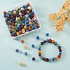 140Pcs 7 Style Natural Mixed Gemstone Round Beads Sets G-CJ0001-48-5