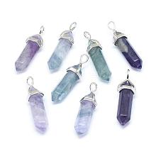 Natural Fluorite Double Terminated Pointed Pendants G-F484-01P