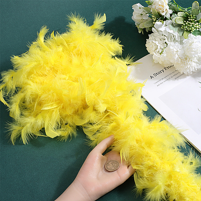 Turkey Feather Fluff Boa for Dancing DIY-WH0568-10B-1