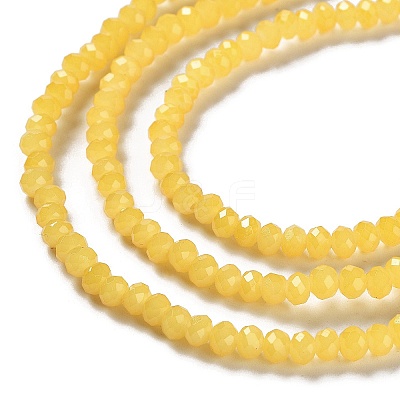 Baking Paint Imitation Jade Glass Bead Strands DGLA-A034-J4MM-A30-1