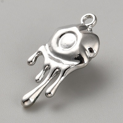 White Series Love Bow Alloy Acrylic Pendant LS-PALLOY-WH0115-01P-14-1