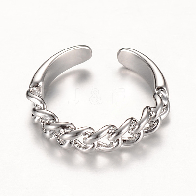 Brass Cuff Finger Rings RJEW-T001-15P-1