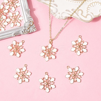 Barrel Plating Alloy Enamel Pendants ENAM-YW0002-57-1