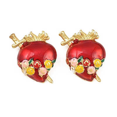 Brass Enamel Pendants KK-CBACBC6-02A-G-1