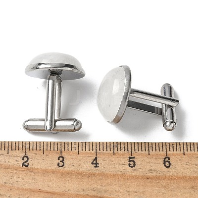 304 Stainless Steel Cuff Buttons G-C185-02P-32-1