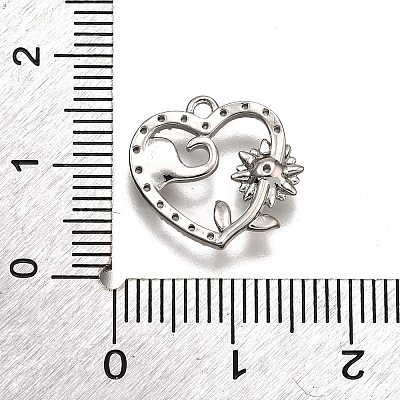 Brass Micro Pave Clear Cubic Zirconia Pendants KK-G530-01C-P-1