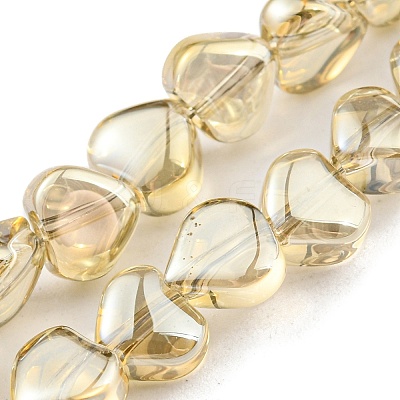 Full Plated Electroplate Glass Beads Strands EGLA-G037-09A-FP03-1