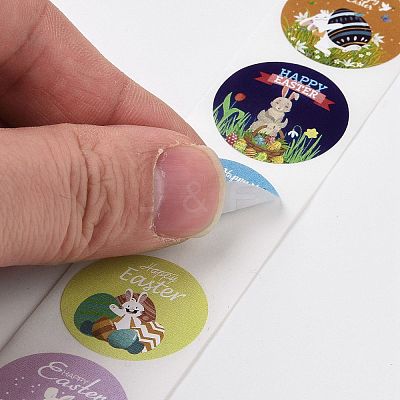 8 Patterns Easter Theme Self Adhesive Paper Sticker Rolls X1-DIY-C060-03D-1